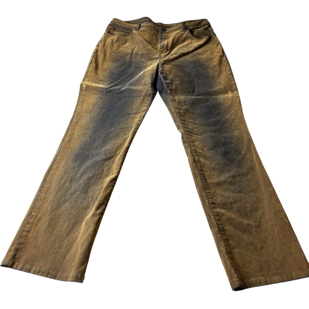 So Blue Sigrid Olsen Womens Brown Wash Corduroy Pants Size 14 Casual
